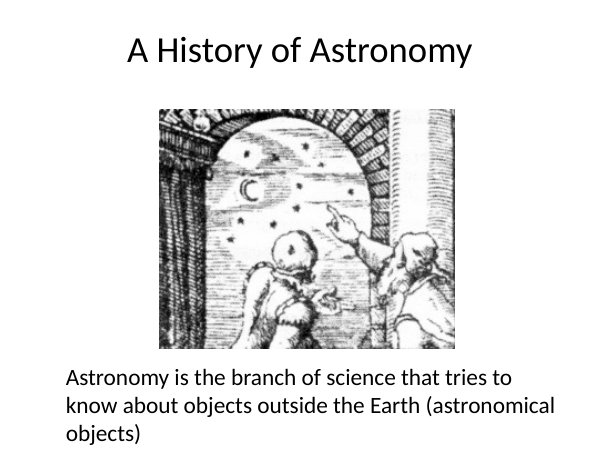 A History of Astronomy PowerPoint