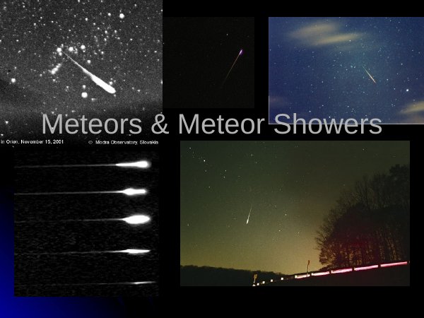 Meteors and Meteor Showers PowerPoint