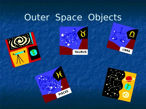 Outer Space Objects Part 1: Comets, Nebulae and Galaxies PowerPoint