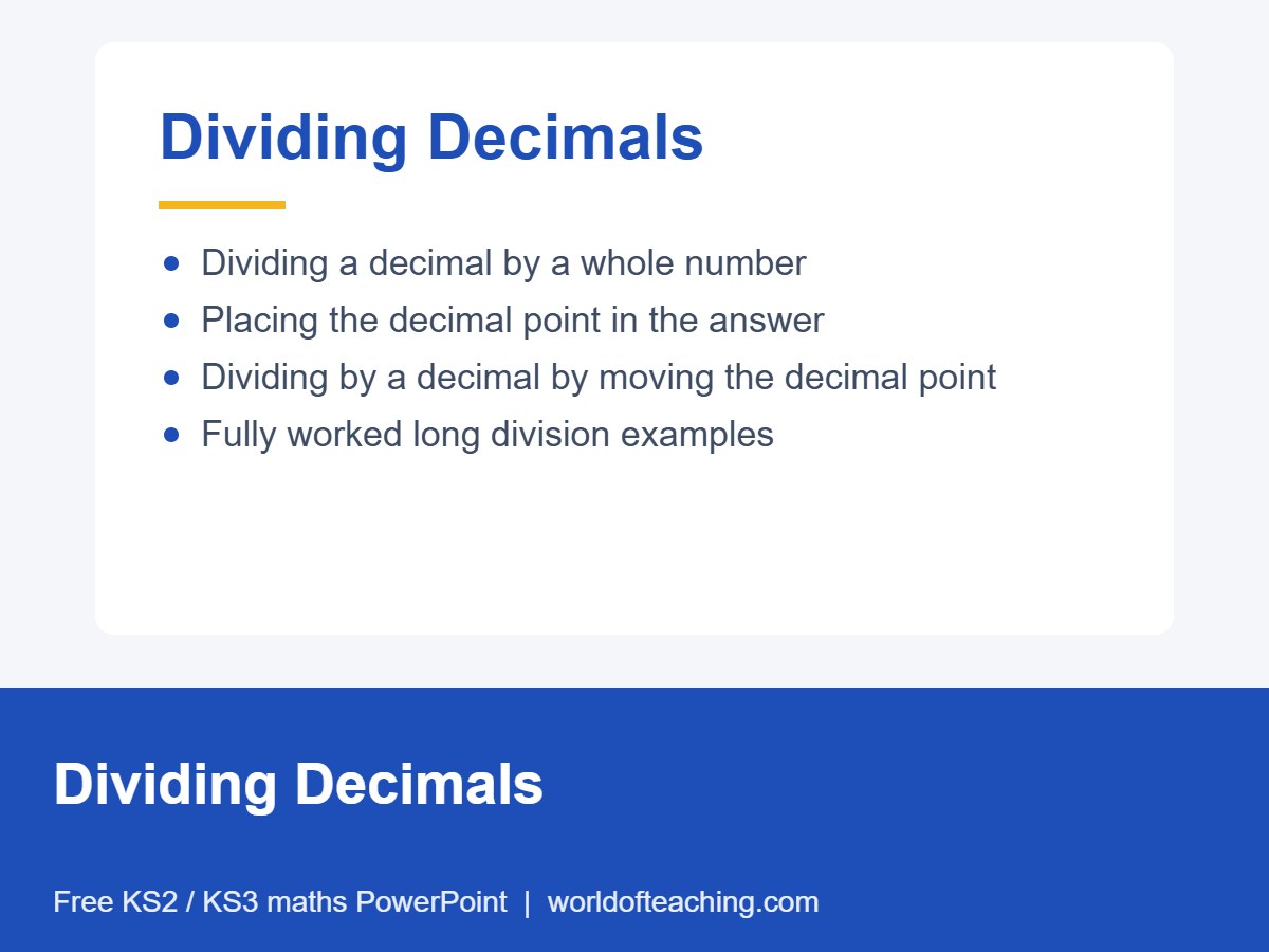 Dividing Decimals PowerPoint