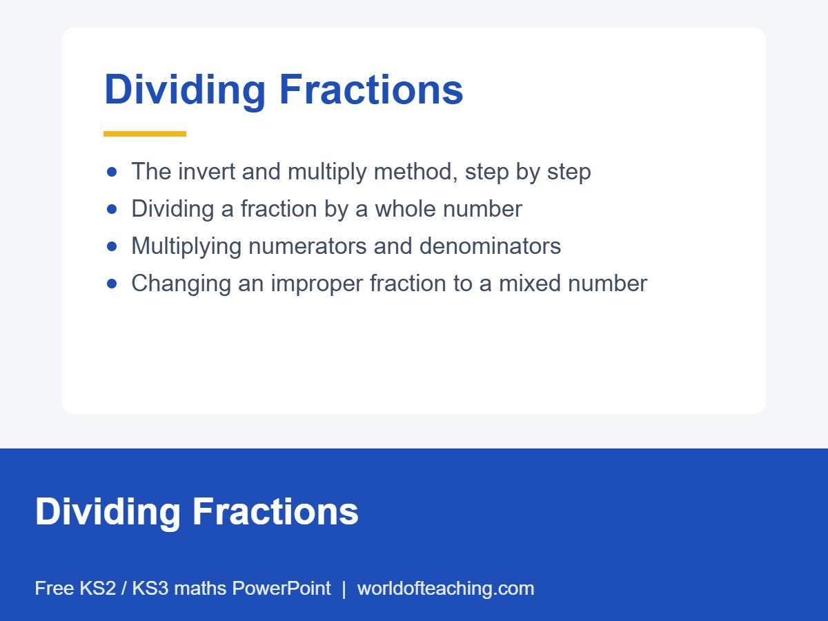 Dividing Fractions PowerPoint