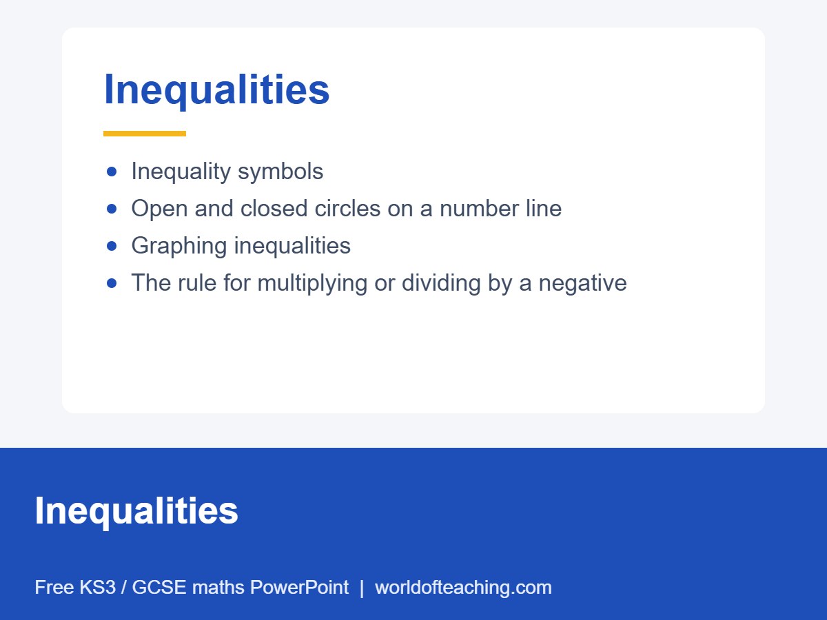 Inequalities PowerPoint