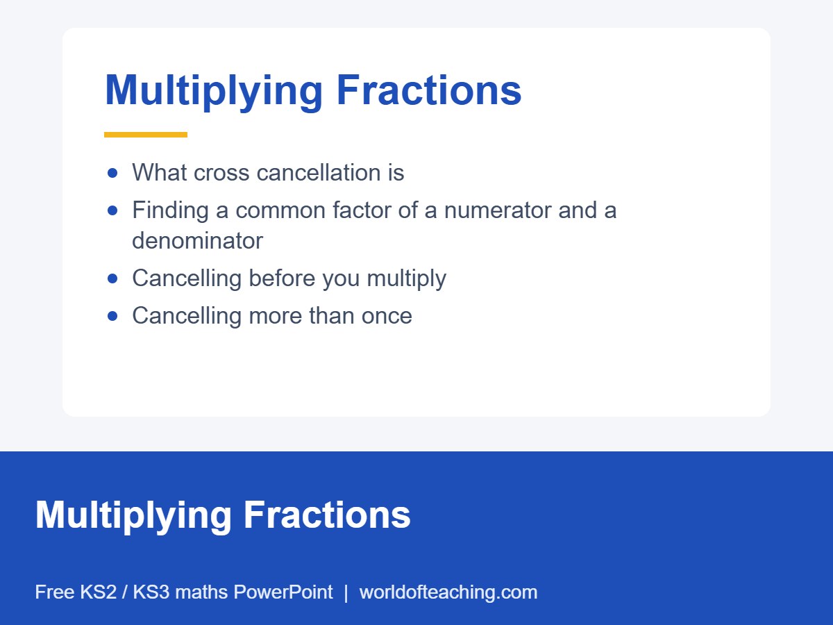 Multiplying Fractions PowerPoint