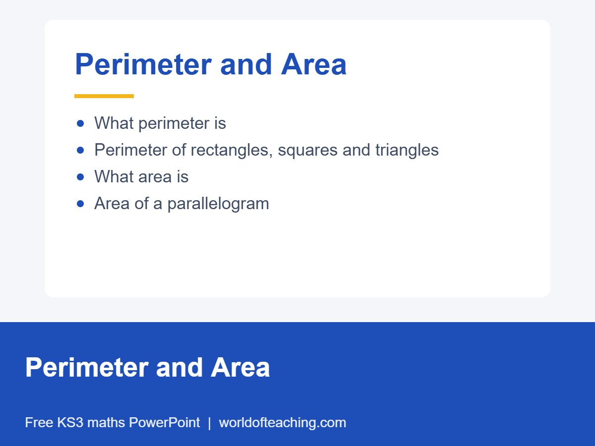 Perimeter and Area PowerPoint