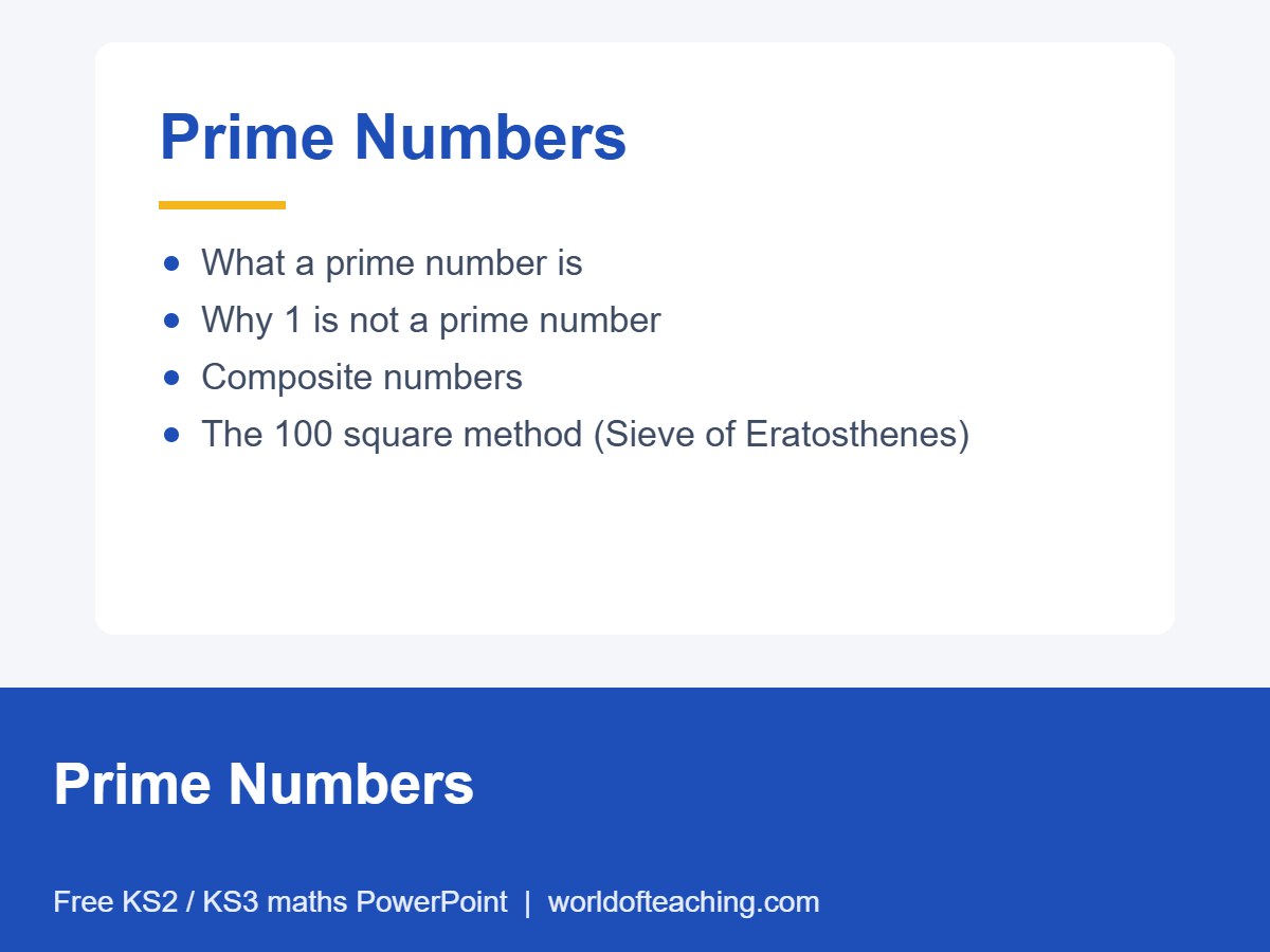 Prime Numbers PowerPoint